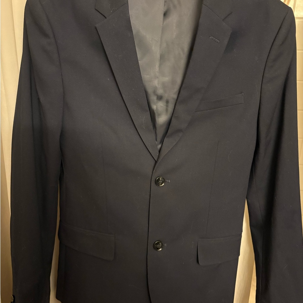 Navy Blue Men's Blazer - Picture 3 of 7